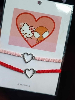 PULSERA DE SPIDERMAN Y HELLO KITTY PARA COMPARTIR