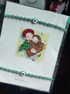 PULSERA NEZUKO Y TANJIRO PARA COMPARTIR
