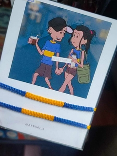 PULSERAS DE BOCA JUNIORS PARA COMPARTIR MATE PLANA