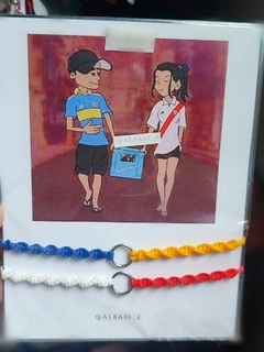 PULSERA DE BOCA Y RIVER PARA COMPARTIR BIRRA CIRCULAR