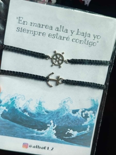 PULSERA DE ANCLA Y TIMÓN PARA COMPARTIR