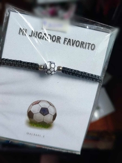 PULSERA PELOTA DE FÚTBOL BLANCA Y NEGRA
