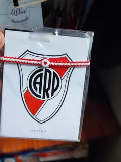 PULSERA RIVER PLATE CORAZÓN ROJO - Alba accesorios