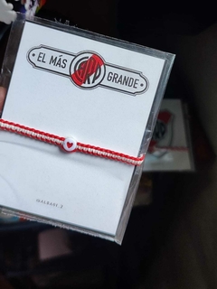 PULSERA RIVER PLATE CORAZÓN ROJO en internet