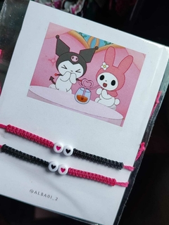 PULSERAS KUROMI Y MELODY PARA COMPARTIR