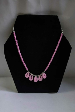 COLLAR CHOKER CARACOL ROSA