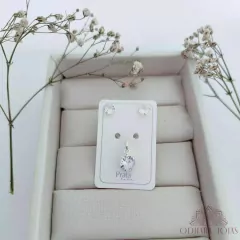 Conjunto Brinco + Pingente Ponto de Luz Redondo - loja online