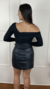 Shorts Saia em Couro Eco Lisa - Annis na internet