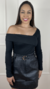 Shorts Saia em Couro Eco Lisa - Annis - loja online