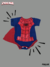 Body Bebê Com Capa Homem Aranha