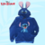 Moletom Stitch com Capuz com Orelhas em Pelúcia