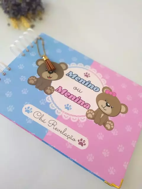 CADERNO DE MENSAGENS CHÁ REVELAÇÃO