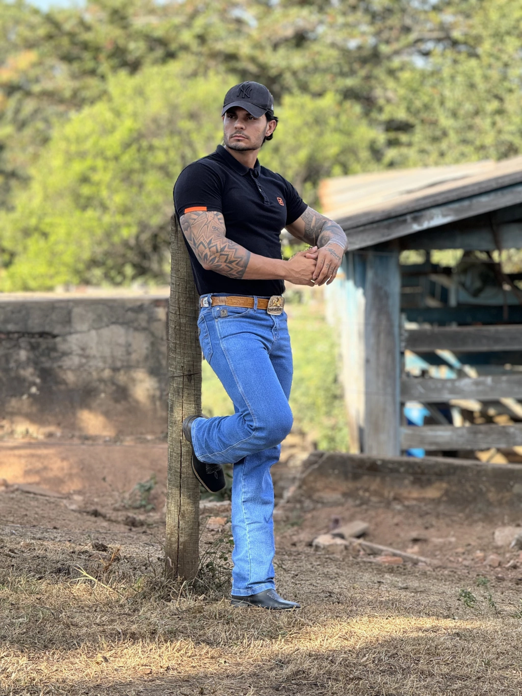 Calça Jeans Tradicional Country Reta Delave Stone