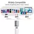 Carregador Micro USB Tipo C Conector Magnético, 3 em 1 Conversor de Carregament