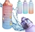 Kit 3 Garrafas squeeze coloridas motivacionais com adesivos (dc93de06f8a911edbae