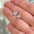 Brinco Gota Zircônia Branca 6x8 MM e cravação em garras, Prata 925 na internet