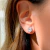 Brinco Gota Zircônia Branca 6x8 MM e cravação em garras, Prata 925 - comprar online