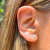 Trio com 3 estrelas em zircônia 4mm, 5mm, 6mm Banho de Ródio - comprar online