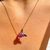 Colar Borboleta Mosaico, Cristal Turmalina Rosa e Zirconias Brancas - Cravação Invisível na internet