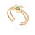 Bracelete Flor Lisa Cristal Turmalina Facetado