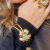 Bracelete Flor Lisa Cristal Turmalina Facetado - comprar online
