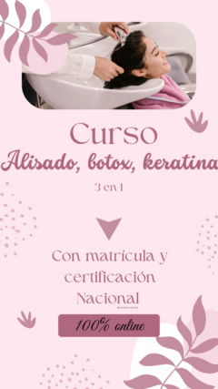 CURSO ALISADO, BOTOX Y KERATINA