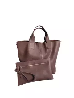 CARTERA BUENOS AIRES + SOBRE/NECESER CHOCOLATE CON CIERRE - comprar online