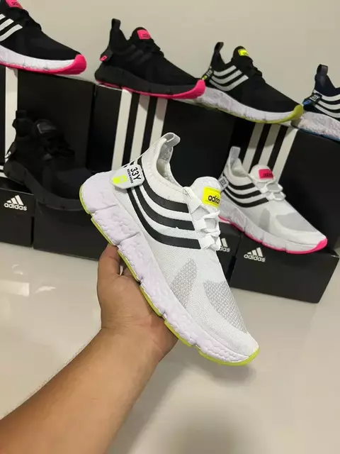 Adidas 33y Branco Detalhe Verde - comprar online