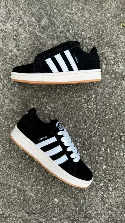 Adidas Campus Camurça Preto Branco - comprar online