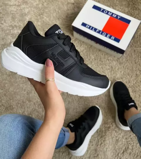 Tênis Tommy Hilfiger Preto Branco - comprar online