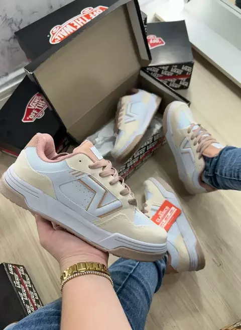 Vans Upland Branco Rosa Creme - comprar online