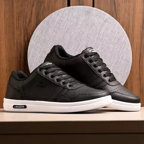 Sapatênis Lacoste PRETO BRANCO - comprar online