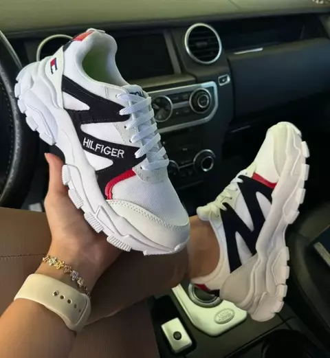 Tênis Tommy Hilfiger Chunky BRANCO AZUL - comprar online