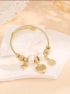 brazalete de cuenta blanca - comprar online