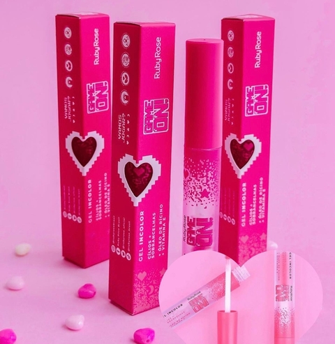 Gel Incolor Cílios e Sobrancelhas Game On Ruby Rose Óleo de Rícino e Vitamina