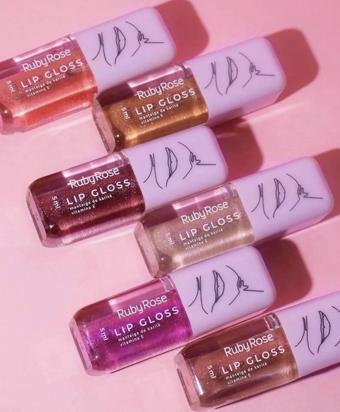 Gloss com glitter Ruby rose