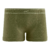 Cueca boxer infantil verde oliva com cós personalizado e tecido respirável que se adapta ao corpo.
