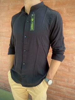 Camisa de lino cuello mao - comprar online