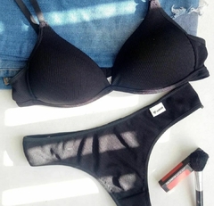 Conjunto Triangulo Soft Morley - blanco y negro - 85 al 100 - comprar online