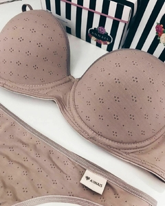 Conjunto Soft con Base Microfibra Labrado- 76 - Annais Lenceria