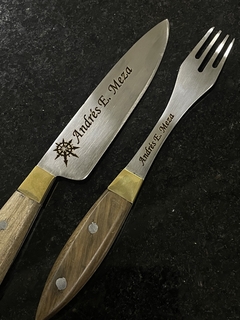 Set de cubiertos acero inox + GRABADO - Guba