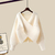 Terno feminino de malha larga de calças, estilo suave, outono e inverno, novo,