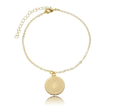 Pulseira Oração Pai Nosso Banho de Ouro 18K - comprar online