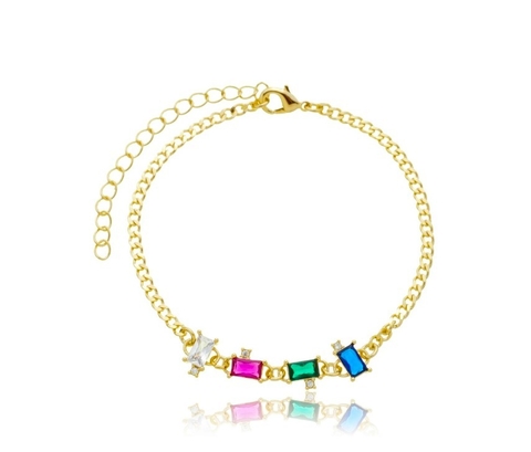 Pulseira Quadrados Coloridos