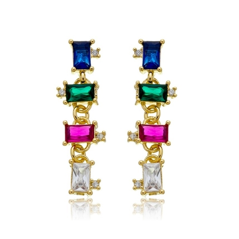 Brinco Quadrados Coloridos