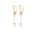 Brinco Argola com Detalhe Longo Banhado a Ouro 18K