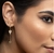 Brinco Argola com Detalhe Longo Banhado a Ouro 18K - comprar online