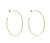 Brinco Argola Lisa Grande Banhada a Ouro 18K