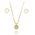 Conjunto Ponto de Luz Banhado a Ouro 18K