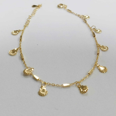 Tornozeleira Conchas Banhada a Ouro 18K - comprar online